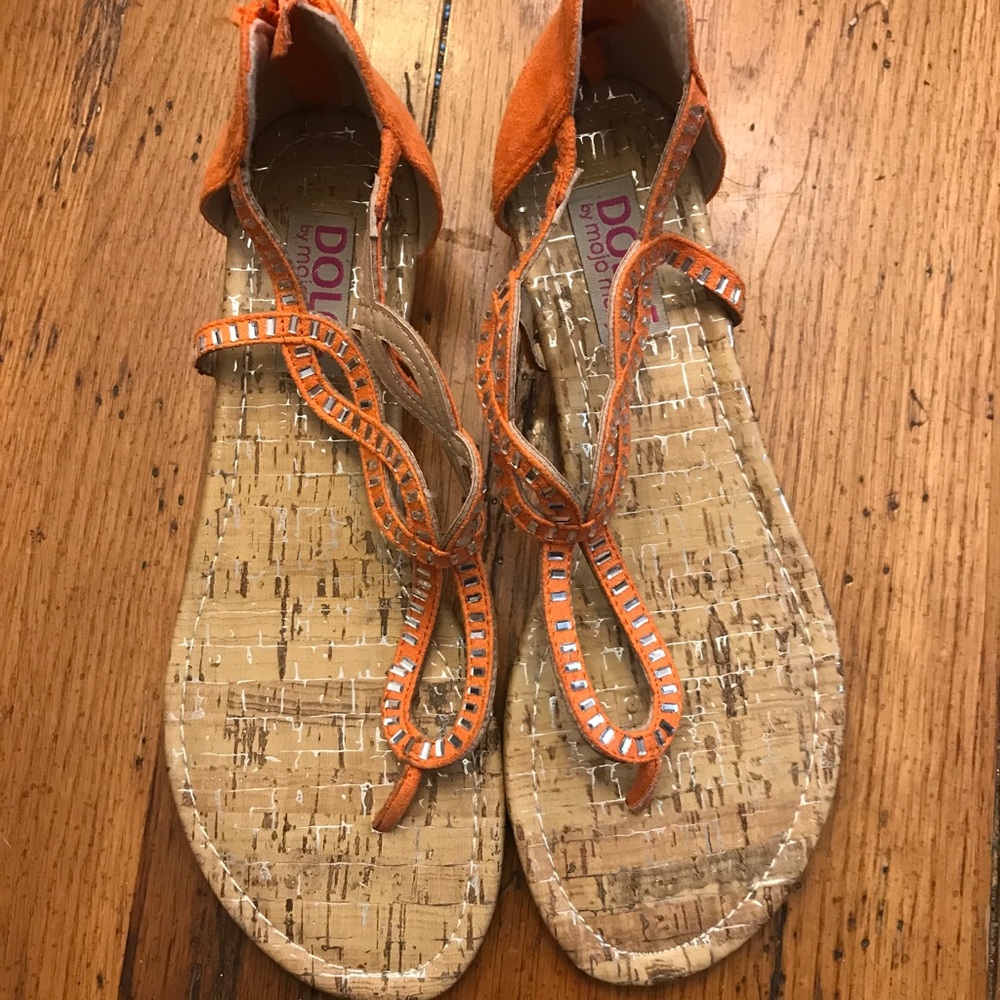 Dolce by Mojo Moxy orange sandals size 8